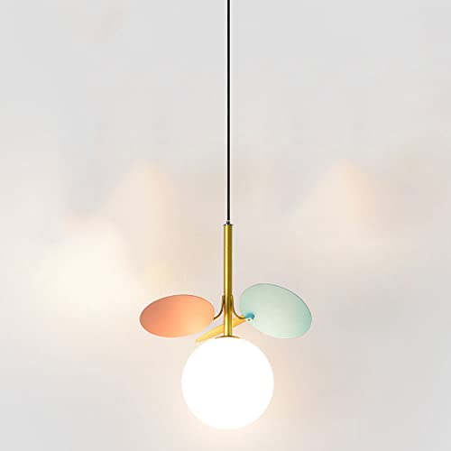 Lampe îlot de cuisine en verre géométrique pour illuminer la salle à manger
