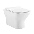 Swiss Madison Well Made Forever SM-WT455 Carré Wall Hung Toilet, Glossy White
