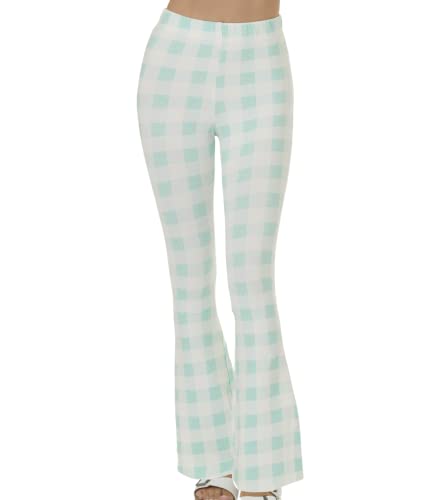 Leggings casuales para mujer Splendid Mint Gingham en talla M