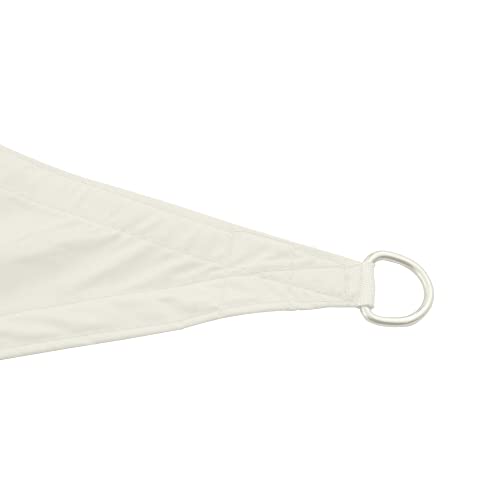 Voile d'ombrage triangulaire HEGOA en polyester blanc pour bloquer les UV