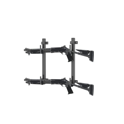 Lhysn Gun Rack Wall Mount, Shotgun Wall Mount Rifle Rack Display Hanger Holder Stand Indoor Gun Storage Metal Black #TOP4
