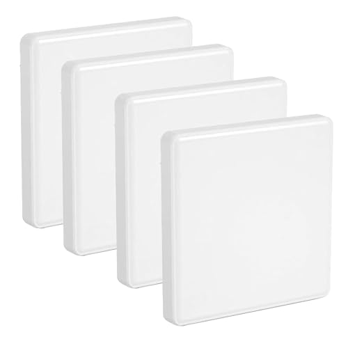 4 Stück Lichtschalter Blindabdeckung Unterputzdose, Steckdosen Abdeckung Weiss 8,6 X 8,6 Cm Blindabdeckung Steckdose für Ungenutzte Steckdosen oder Schalter Blinddeckel Unterputzdose