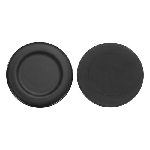 HARFINGTON 2Pcs Gas Stove Burner Cap, 100mm / 3.94 Inch Concave Metal Cooker Hat Replacement Burner Crown Flame Cap Cover for Stove Oven Surface Burner Cap, Black