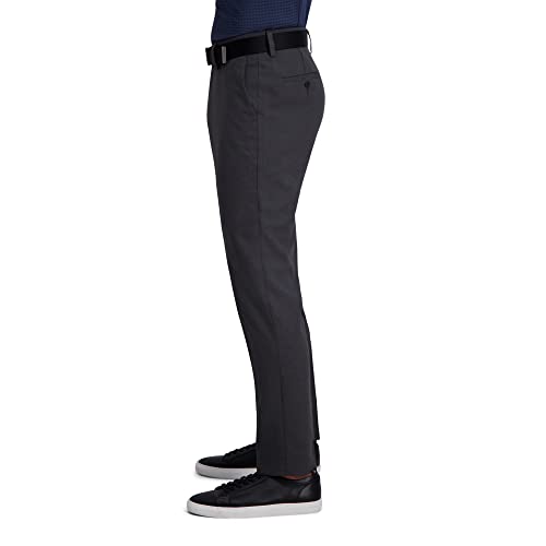 Haggar Men's Slim Fit Cool Right Casual Dress Pant Dark Grey - image 2