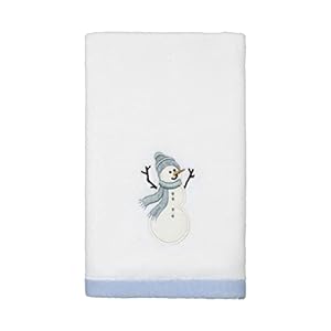   Avanti-Linens-Fingertip-Towels-Soft-Absorbent-Cotton-Set-of-2-Frosty-Friends-Collection