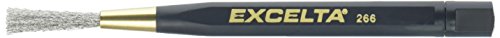 Image of Excelta - 266 - Brushes - Scratch - Straight - Two Star - Plastic Handle with SS Bristles, 0.25 inch Height, 0.63 inch Wide, 1 inch Length