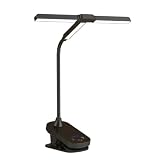Cerioll Lampada a LED per leggio, con 3 luminosità, adatta per pianoforte, scrivania, lettura notturna, colore nero