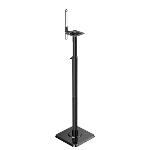 Mounting Dream Universal Speaker Stand (Single) Height-Adjustable from 826mm to 1078mm for Surround Speaker Rear Speaker Satellites up to 5 kg, Individual Floor Speaker Stand