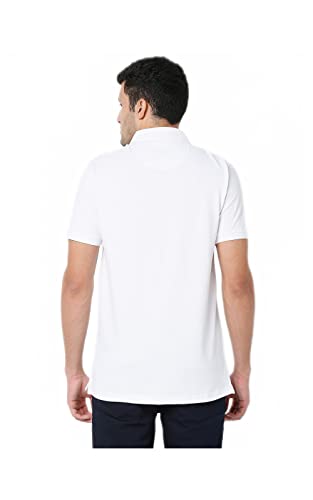 Image of Spykar Men's Slim Fit Polo Neck Half Sleeve Solid Casual T-Shirt