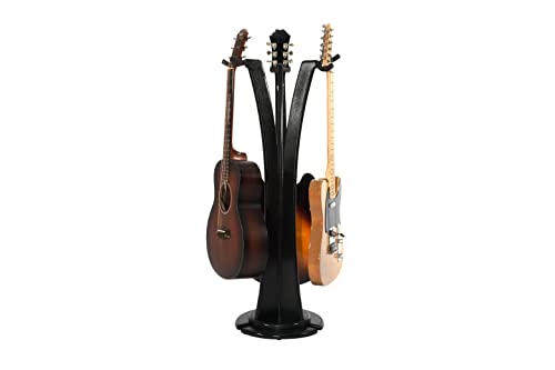 Ruach GS-1 Triple support pour guitare acoustique/électrique Noir - Les Beatles, Paul McCartney, John Lennon, RIngo Starr, George Harrison Ruach GS-1 Triple support pour guitare acoustique/électrique Noir