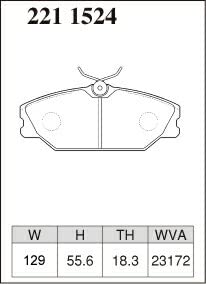 DIXCEL ディクセル ブレーキパッド Zタイプ 前後セット 96/10～04/11