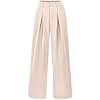 BTFBM Women High Waist Palazzo Pants Fall 2025 Casual Wide Leg Trousers Loose Work Office Business Suit Pant Pockets(Beige, Medium)