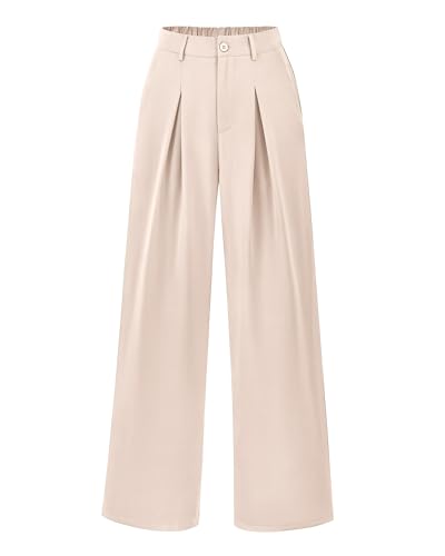 BTFBM Women High Waist Palazzo Pants Spring 2026 Casual Wide Leg Trousers Loose Work Office Business Suit Pant Pockets