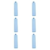 KQFCAZRE 6 Pezzi Ghiaccio Blocchetti Freezer Pacchetti Portatili Antiperdita in HDPE per Bevande Alimenti Gite Campeggio Spiaggia Via, 4 Cm X 4 Cm X 16 Cm