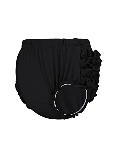 Century Star Baby Bloomers Ruffle Diaper Cover For Toddler Girls Newborn Toddler Kids Panties Bloomers Girl's Cotton Shorts Black 6-12 Months #TOP2