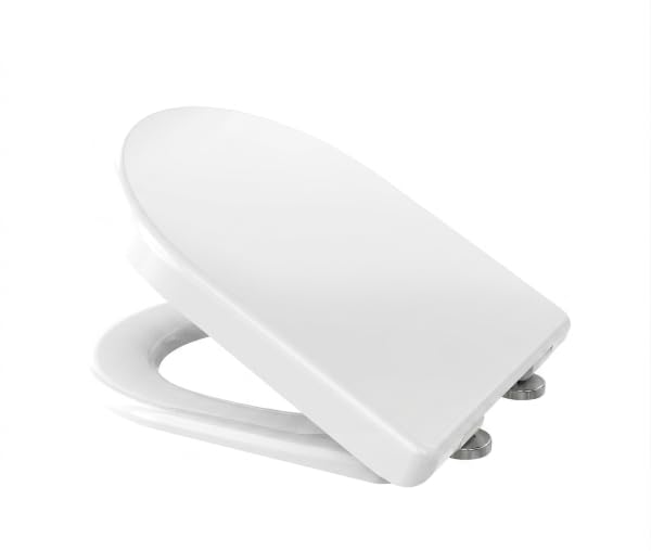 WC Sitz Deckel Ersatz FÜR Villeroy Boch SUBWAY 1 | Klodeckel | Klobrille – Toilettendeckel mit Absenkautomatik (Soft-Close) | abnehmbar | hochwertiger Duroplast | Farbe: Weiß