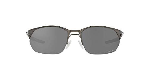 Oakley Sunglasses for Men - OO4145 Wire Tap 2.0 Rectangular Sunglasses PRIZM Lenses - Matte Gunmetal/PRIZM Black - Size 60