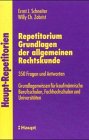 Repetitorium Grundlagen der allgemeinen Rechtskunde 3258063109 Book Cover