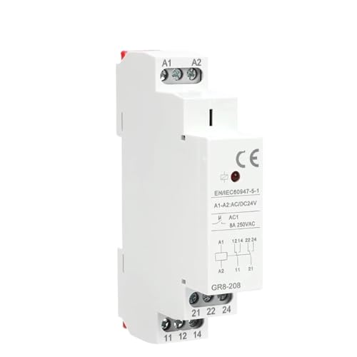 Relais auxiliaire GR8-208 modulaire 8A à commutation intermédiaire 110V AC DC - 3