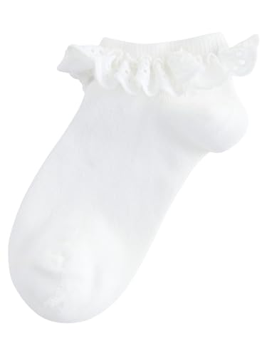 NEXT Mädchen Sneakersocken mit Rüschen im 4er-Pack Pink. Purple And White 9_Monate-12_Monate