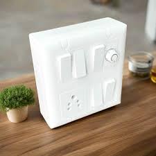 White Square Smart Home Control Panel, Wall Mounted, Modern Style, Compact Design