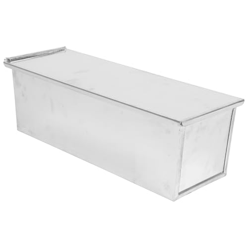 COLLBATH Teglia per Pane Antiaderente in Lega di Alluminio con Coperchio Stampo per Plumcake 1200G Riscaldamento Uniforme per Cottura di Pane Toast e Pagnotte Fatte in Casa