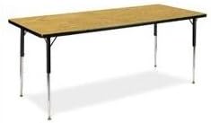 4000 Series 36" x 30" Rectangular Activity Table Color: Grey Nebula, Glides: Steel Glides Not Included