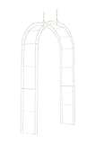 DIMENSIONES: El soporte para enredaderas tiene las siguientes medidas: Ancho total: 147 cm | Ancho del paso: 128 cm | Profundidad: 37 cm | Altura total: 264 cm | Altura del paso: 230 cm | Peso: 12 kg | Diámetro del tubo: 1 cm | Peso: 12 kg.