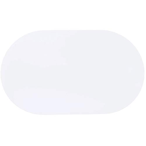 Bowery Hill Modern Metal Chrome Plated Oval Dining Table With White Top #TOP1