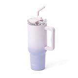 Francfranc フランフラン 大型ステンレスマグ 1100ml ピンク ストロー 取っ手付き タンブラー 保温 保冷