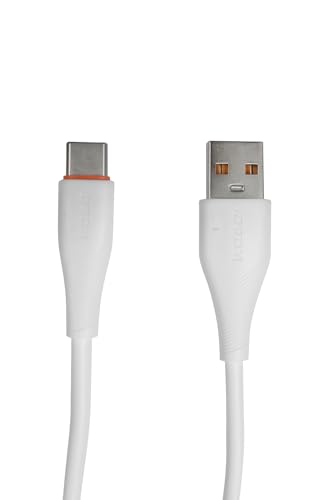 Image of USB C Charger Cable 1M – 65W Warp Charge USB to USB C Cable – Type C Fast Charging for Samsung Charger, Android, OnePlus, iPhone 15/16, Huawei, Redmi, Durable Braided Lead (1, White)
