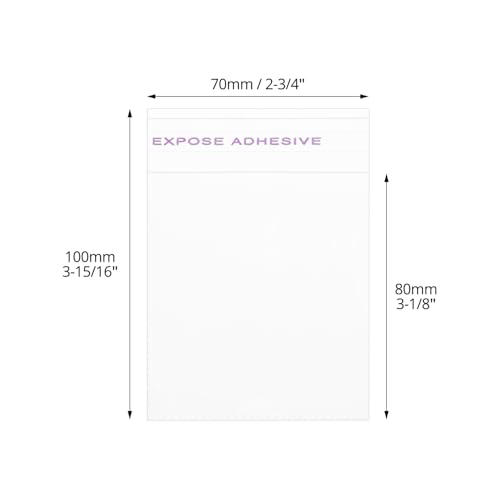 QWORK® 100 stück 7 * 10 cm kleine zellophantüten, durchsichtige cellophantüten, zum verpacken von schmuck, seifen, karten