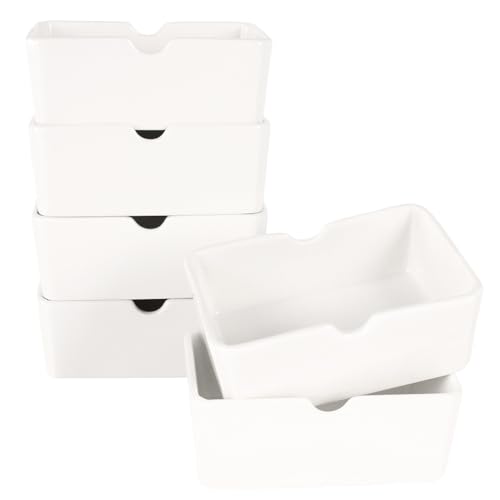 jinsongdafa Ceramic Sugar Packet Holders Set of 6, 4.2 Oz Sugar Bag Bowl Caddy Tea Packet Storage Container Dispenser, Also available Ramiken for Creme Brulee, Lava Cake, for Kitchen, Cafe