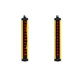 Sensores RGKYFUKL Cortinas de luz de 35 x 50 pulgadas, 26/28 vigas, 40 mm, protección de seguridad, 3 m, 5 m, 10 m, 15 m, 20 m, sensor de fotos personalizado de larga distancia (APS50-2640, NPN NC_3M Detectar