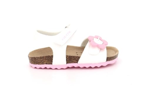 Geox Jungen Mädchen B CHALKI Girl Sandal, White, 25 EU