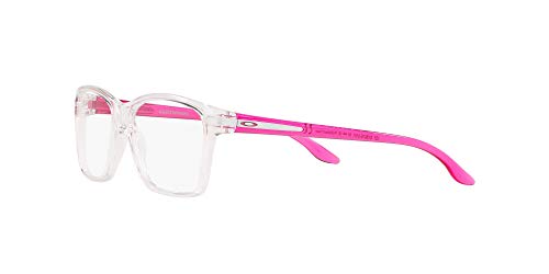 Image of Oakley Youth Unisex Kids OY8010 Cartwheel Rectangular Prescription Eyewear Frames, Polished Clear /Demo Lens
