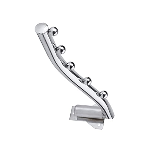 STOBAZA 5 Hook for Clothing Store Rotatable Hanger Wall Mount Clothes Rack Storage Rack Hook Clothes Hangers Wall Mounted Clothes Hanger Wall Mounted Clothing Rack Swivel Hooks Silver