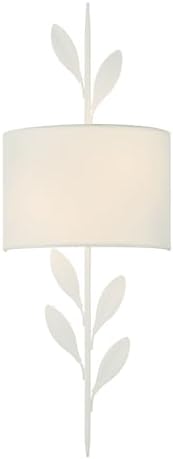 Crystorama Broche 2 Light Matte White Sconce