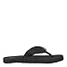 Reef Smoothy Mens Beach Flip Flop, Soft Woven Strap Made From 100% Recycled PET, Black, 7
