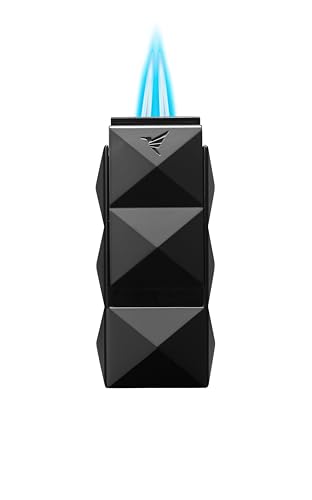 Encendedor Colibri Quasar II Doble Llama Negro