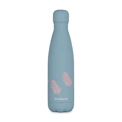 MINILAND. Bottle Palms 500ML. Isothermal Bottle, Blue, 500 ml