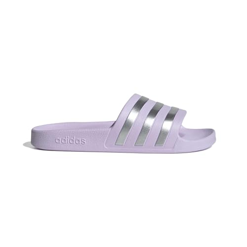 adidas Damen Adilette Aqua Slides Sandal, Ice Lavender/Matte Silver/Matte Silver, 39 EU – Ansicht 2