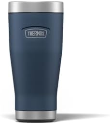 Thermos - Icon Solent Navy Travel Tumbler (470ml), Reusable Insulated Stainless Steel Coffee Cup for Hot or Cold Drinks, Vacuum Sealed Water Flask with a Leak-Proof Lid, 7hr Hot/22hr Cold