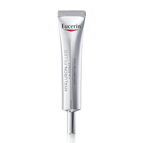 Eucerin Hyaluron-Filler Contorno de Ojos FPS 15 (15 ml), crema antiedad y antiarrugas, crema rellenadora de arrugas con Ácido Hialurónico y protección UVA FPS15 para todo tipo de pieles