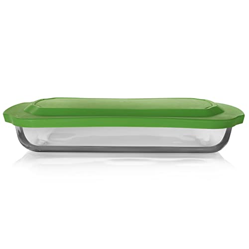 Libbey Baker's Basics 2-Piece Glass Casserole Baking Dish Set With Plastic Lids #TOP3
