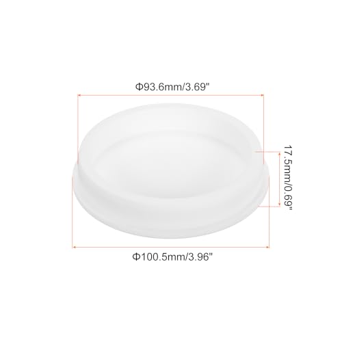 Image of MECCANIXITY High Temp Silicone Plug Mount Dia 93.6mm /3.69 Inch T Shaped Rubber Stopper Hole Plugs for Powder Coating Plating Waterproof Sealing Plugs White Pack of 1