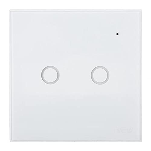 ด้านหน้า view of the Davitu NEO COOLCAM Smart WiFi Light Touch Switch with two touch circles.