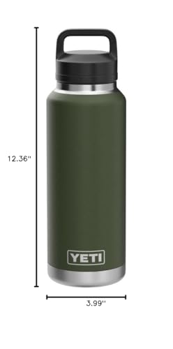 Image of YETI Rambler 46 oz Bottle, Leakproof, Vacuum Insulated, Stainless Steel with Chug Cap, Highlands Olive