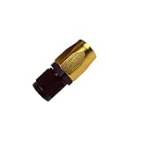 AN6 フィッティング 継ぎ手 1個 黒×金 オイルクーラー ホース エンド #6 ブラック ゴールド スイベル 検 アールズ キノクニ セトラブ (AN6 0° 黒×金 1個)