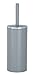Produktbild WENKO WC-Garnitur Inca Grey - geschlossener WC-Bürstenhalter, Kunststoff (ABS), 10.5 x 34 x 10.5 cm, Grau
